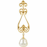 South Sea Cultured Pearl & Diamantový Náhrdelník, Prívesok alebo Neosadený