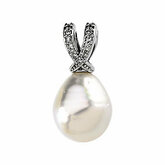 South Sea Cultured Pearl & Diamantový prívesok alebo polo-osadený