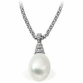 South Sea Cultured Pearl & Diamantový prívesok alebo polo-osadený