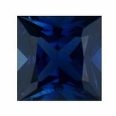 Square Genuine Blue Sapphire (Black Box)