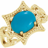 Turquoise Granulated Design Ring alebo neosadený