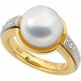 Dva odtiene Accented Ring Mounting for Pearl