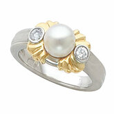 Dva odtiene Accented Ring Mounting for Pearl