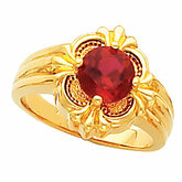 Vintage-Inspired Ring Mounting for Round Gemstone Solitaire
