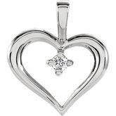 .02 CTW Diamond Heart Pendant