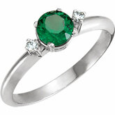 Ring Mounting for Round Gemstone Solitaire