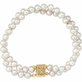 PanacheÂ® Freshwater Cultured Pearl Double Strand Bracelet