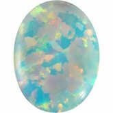 Oval Imitation White Opal