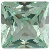 Square Lab-Grown Green Sapphire