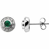 Emerald & Diamantové Náušnice