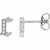 Single Gothic Initial Earring