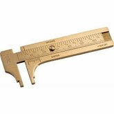 Brass Sliding MM Gauge 3 1/4" with Notched Jaw