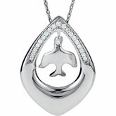 1/10CT spolu Diamond Dove45cm (18inch)náhrdelník