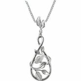 Infinity-Inspired Diamond Leaf Dropnáhrdelník