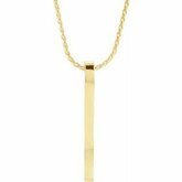 Gold Fashion Pendant on a45cm (18inch) Diamond Cut Wheat Chain