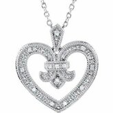 .06CT spolu Diamond Heart Design45cm (18inch)náhrdelník