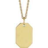 Engravable Dog Tag Necklace or Pendant
