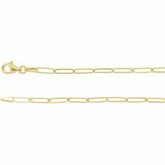 Ch1094 / 14K Yellow / 40,6cm / Vyleštený / Elongated Link Chain With Lobster Clasp
