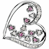 Pink Sapphire & Diamantový prívesok