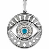 Accented Evil Eye Necklace or Pendant