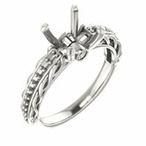 122066 / Continuum Sterling Silver / Engagement / Mounting / Round / 08.20 Mm / Polished / Engagement Ring Mounting