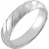52174 / Continuum Sterling Silver / 12 / 5 Mm / Vyleštený / Patterned Comfort-Fit Band