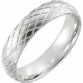 52175 / Continuum Sterling Silver / 10 / 5 Mm / Vyleštený / Patterned Comfort-Fit Band